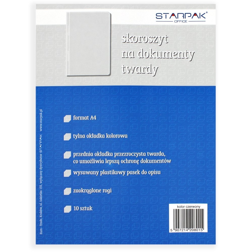 Aktenbuch aus Hart-PVC für Dokumente im A4-Format, rot, STARPAK 108397